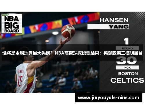 谁将是本届选秀最大失误？NBA高管球探投票结果：杨瀚森第二德明居首